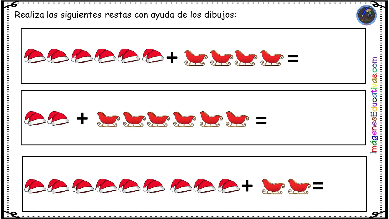 Sumas Navidad 4 Imagenes Educativas