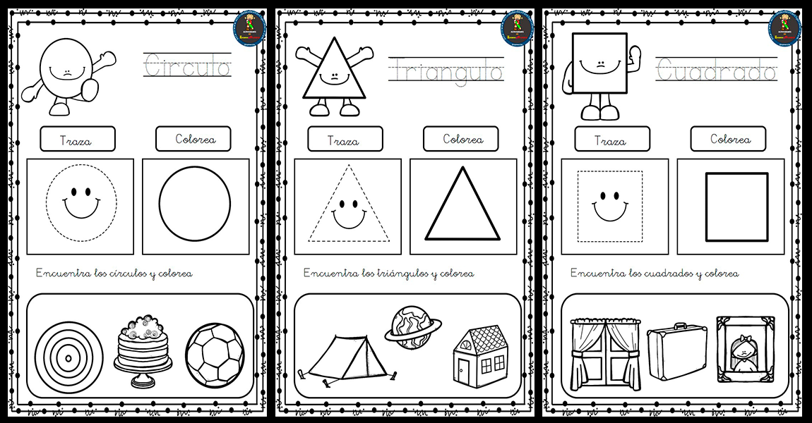 Fichas PDF para trabajar las formas geométricas – Imagenes Educativas