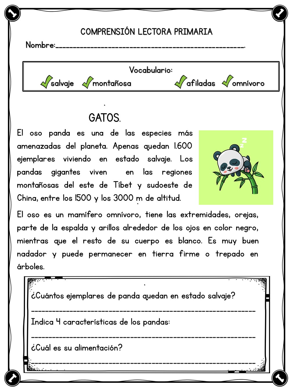 Fichas De Comprension Lectora Para Primaria Lectura Comprension Images Reverasite