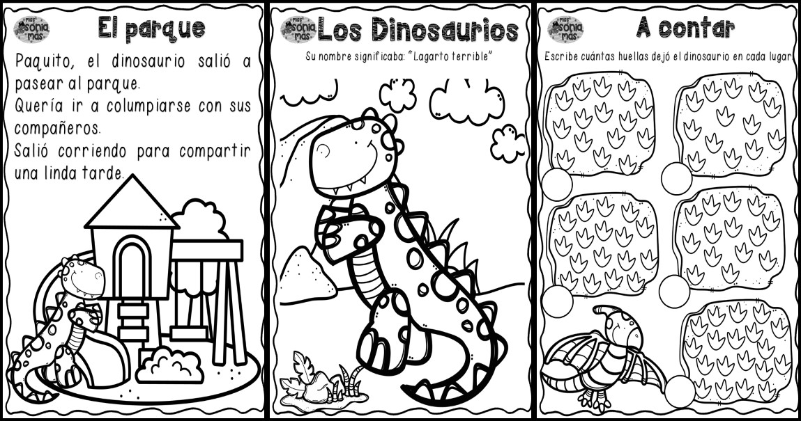 Dibujos de colorear por números la actividad de los dinosaurios