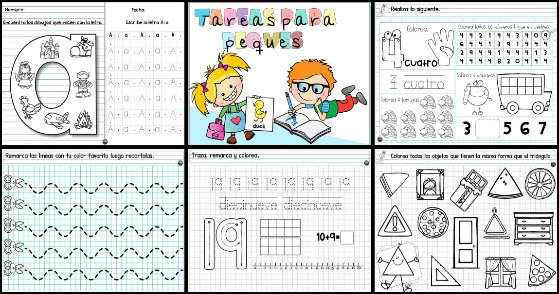 CUADERNO PREESCOLAR TAREAS PARA PEQUES – Imagenes Educativas