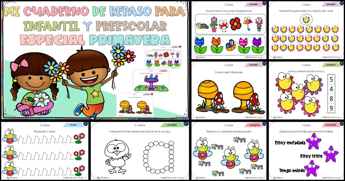 MI CUADERNO DE REPASO PARA INFANTIL Y PREESCOLAR 2021 PORTADA – Imagenes  Educativas