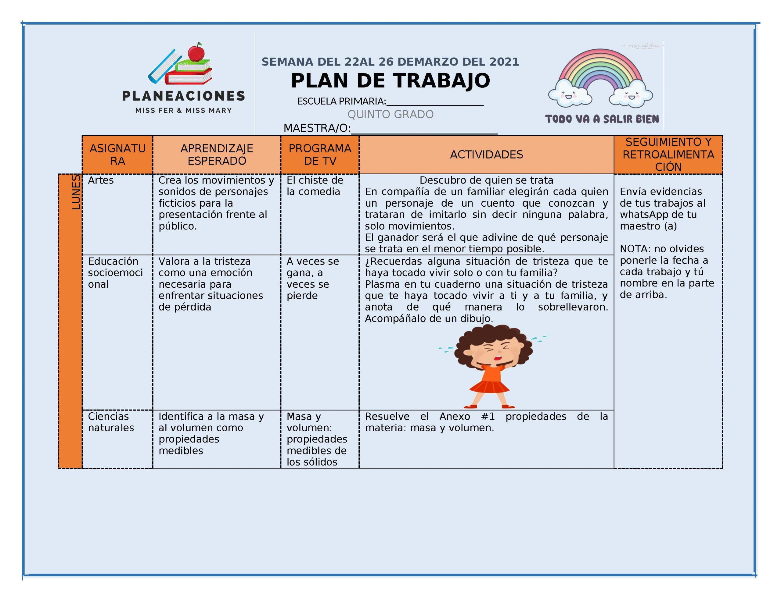 Plan De Trabajo Semana 28página43 Imagenes Educativas