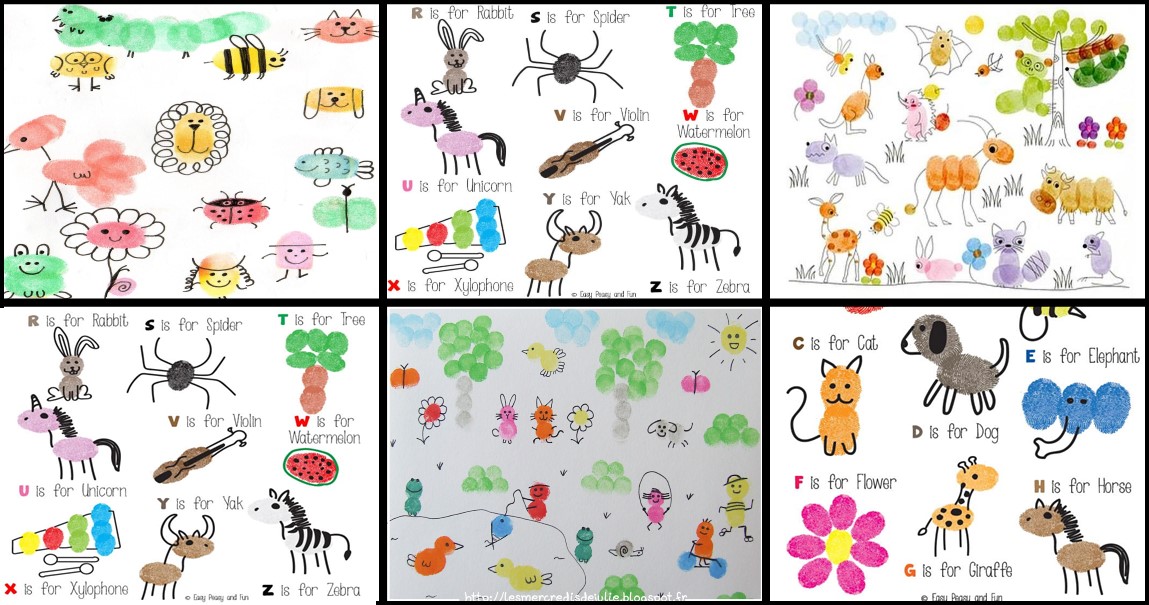 101 IDEAS PARA REALIZAR DIBUJOS DE ANIMALES CON HUELLAS – Imagenes  Educativas