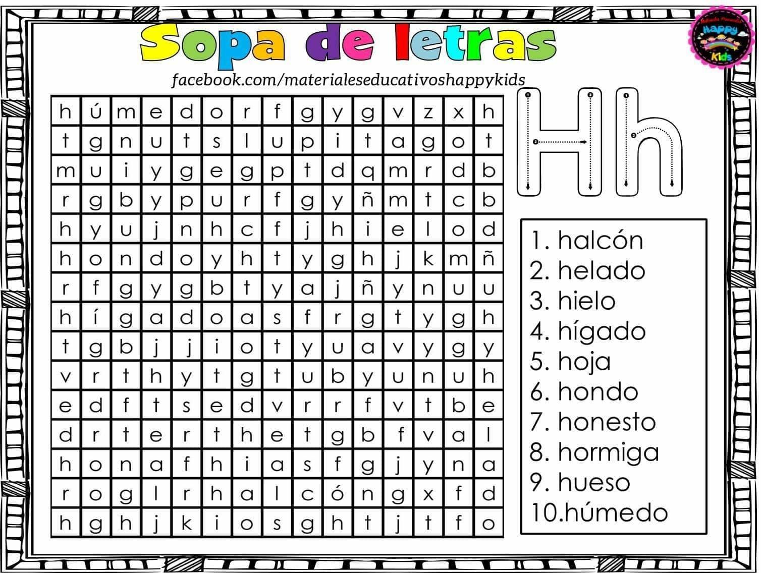 Sopa De Letras Para Trbajar Las Palabras 10 Imagenes Educativas