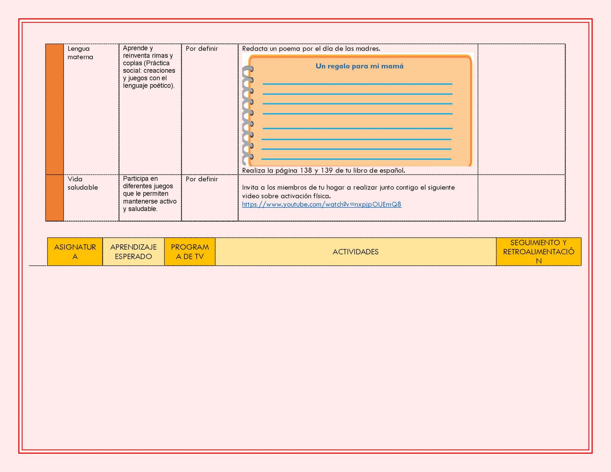 EDITABLE PLAN DE TRABAJO SEMANA 33 del 10 AL 14 de MAYO GRADOS 1º,2º Y ...