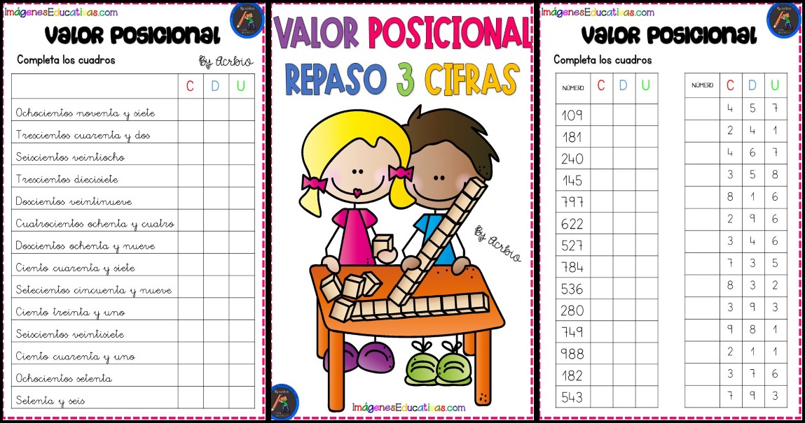 Valor Posicional Repaso Cifras Imagenes Educativas