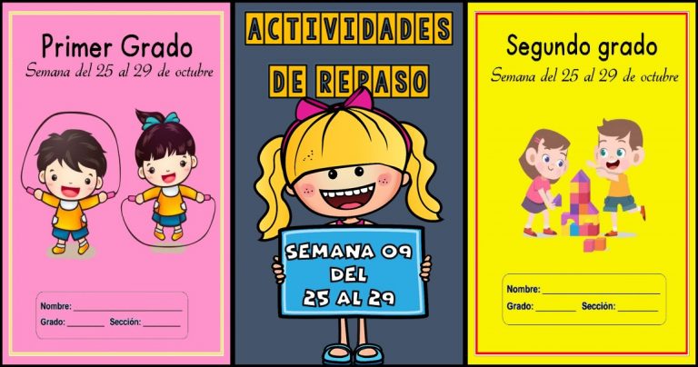 ACTIVIDADES DE REPASO SEMANA 09 DEL 25 al 29 de OCTUBRE PORTADA (1 ...