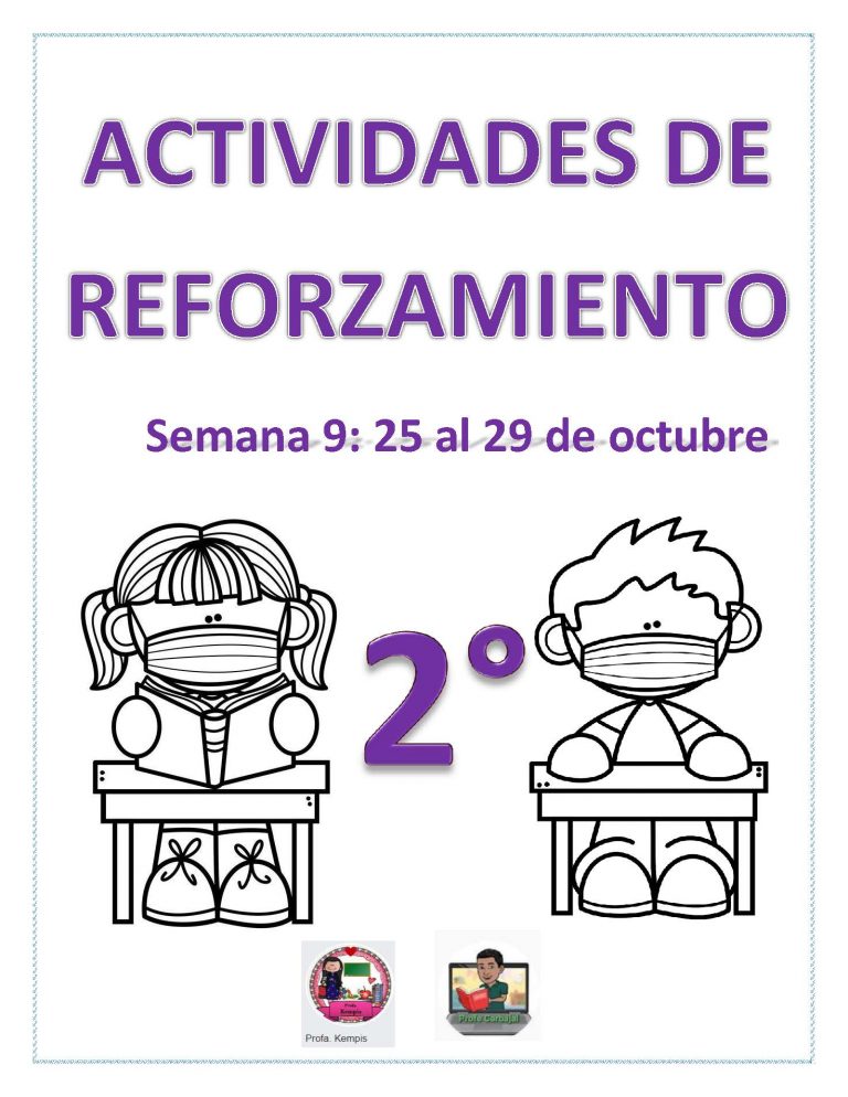 SEGUNDO GRADO CUADERNO DE REPASO SEMANA 09 DEL 25 al 29 de OCTUBRE ...