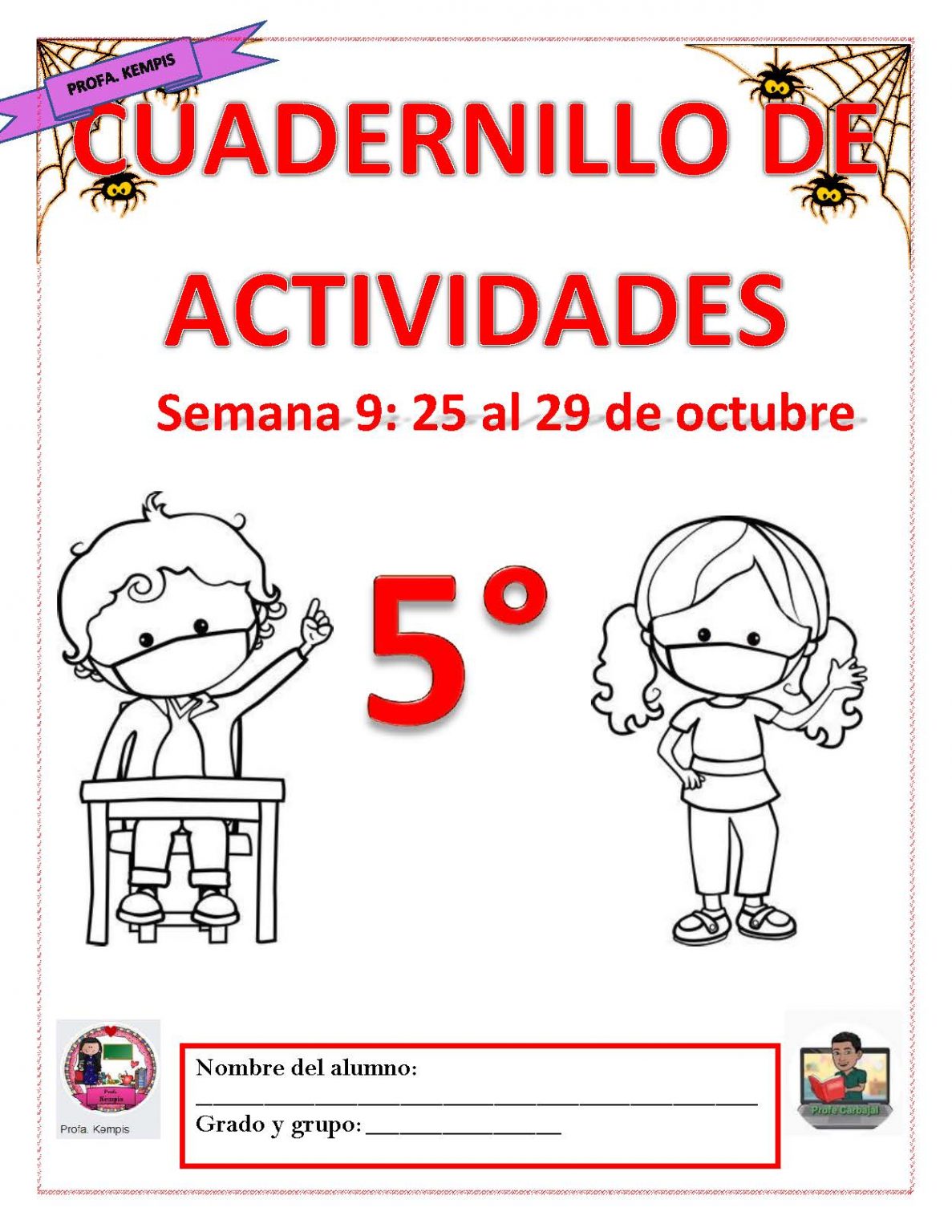 QUINTO GRADO CUADERNO DE REPASO SEMANA 09 DEL 25 al 29 de OCTUBRE ...