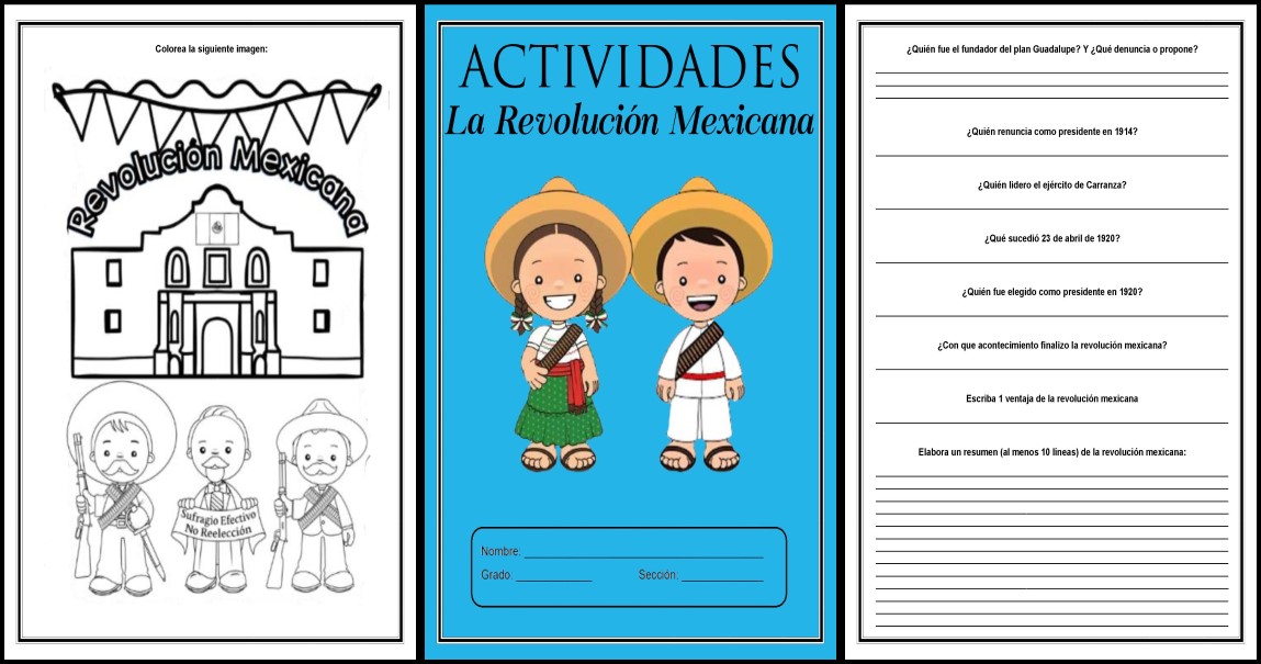 ACTIVIDADES LA REVOLUCION MEXICANA – Imagenes Educativas