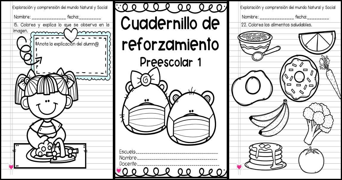 CUADERNO DE REFORZAMIENTO PARA PREESCOLAR PORTADA – Imagenes Educativas