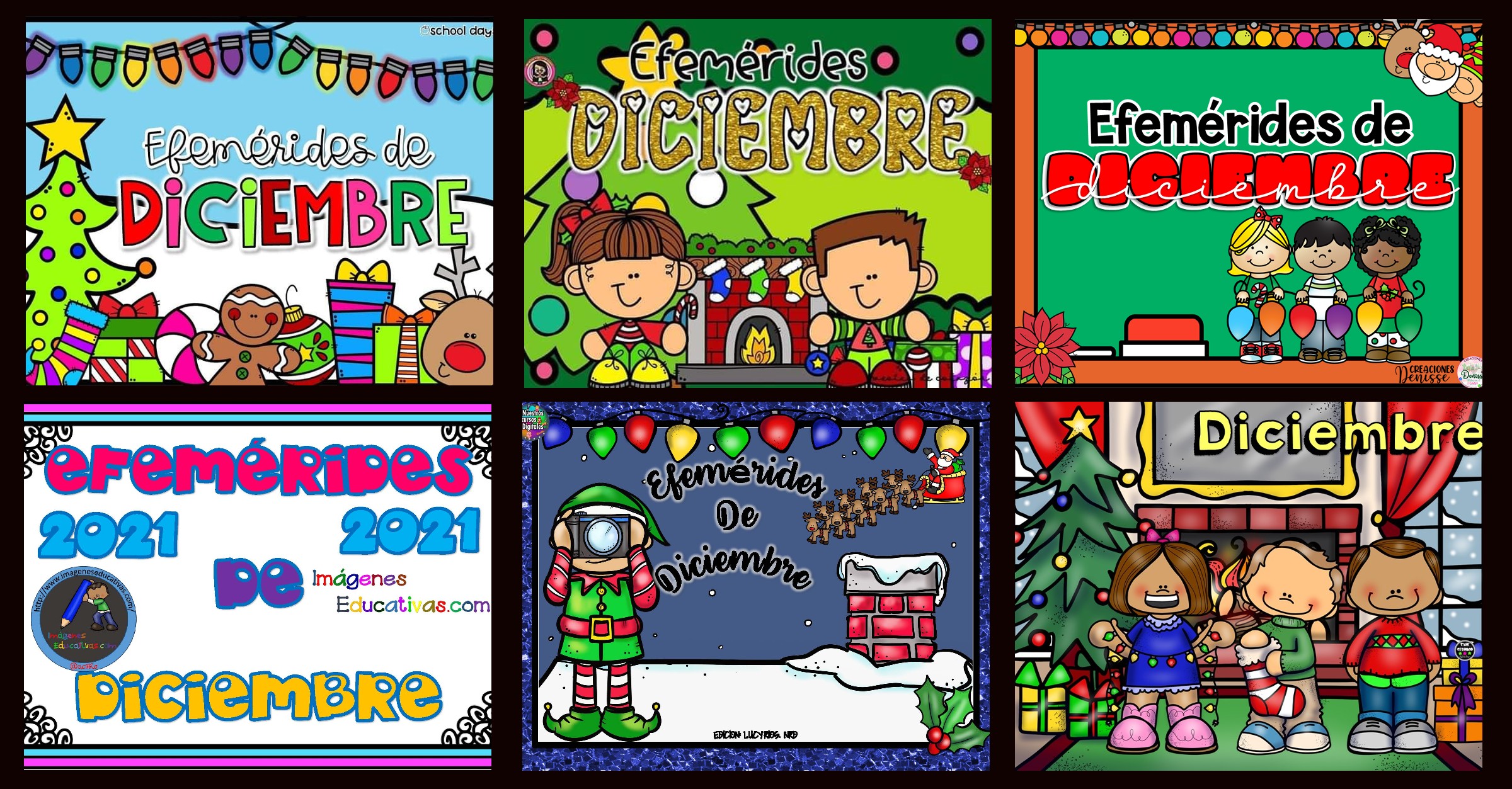 EFEMÉRIDES DICIEMBRE PORTADA – Imagenes Educativas