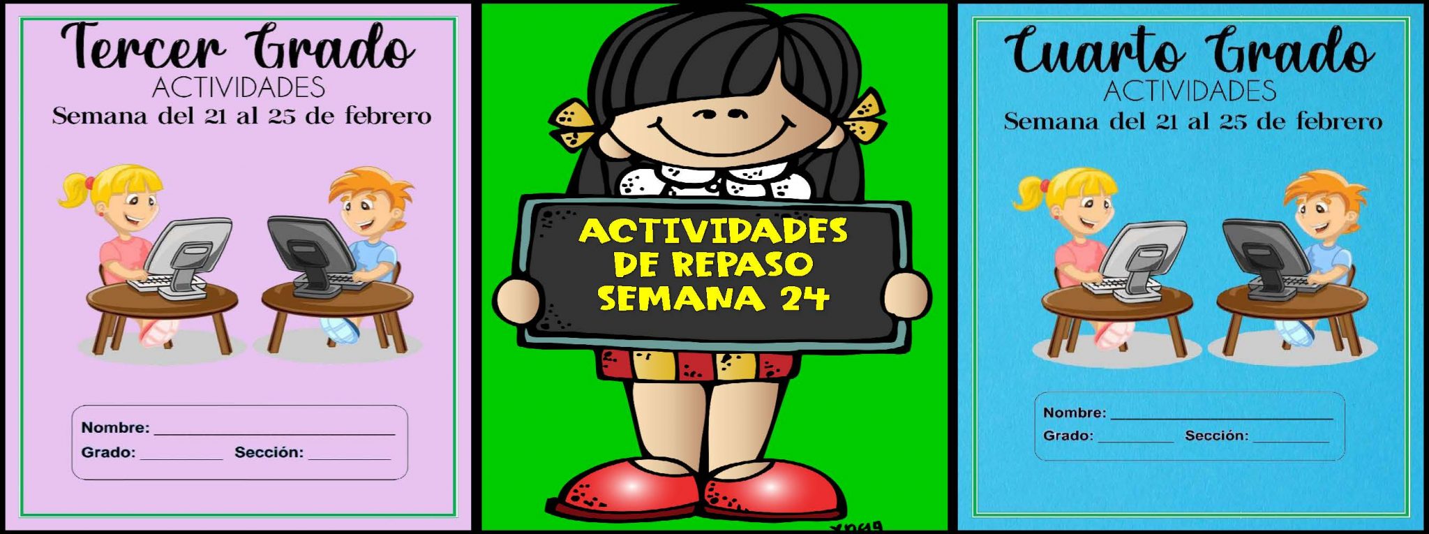 3º Y 4º GRADO ACTIVIDADES DE REPASO SEMANA 24 DEL 21 al 25 de FEBRERO ...