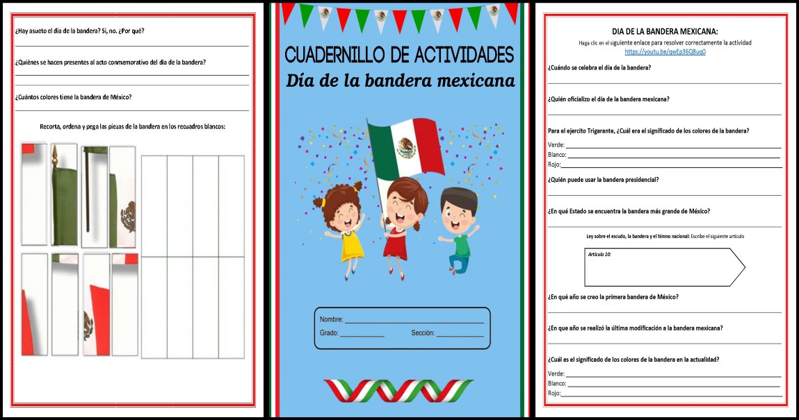 CUADERNILLO DE ACTIVIDADES DÍA DE LA BANDERA MEXICANA – Imagenes Educativas