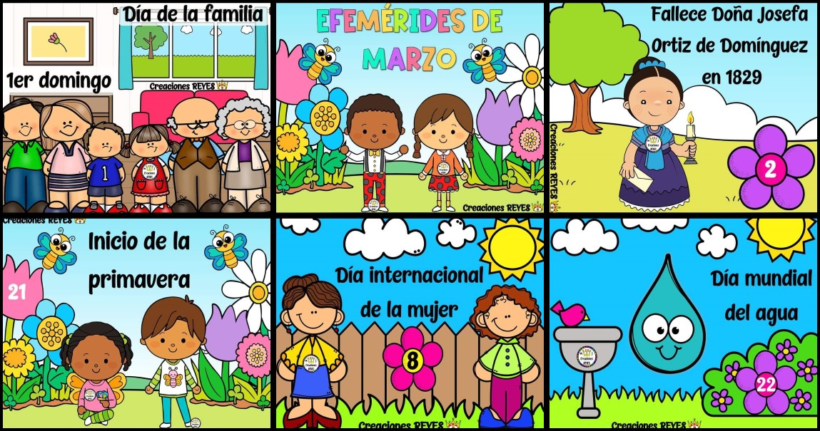 EFEMÉRIDES DE MARZO, NUEVOS DISEÑOS 2023 Imagenes Educativas