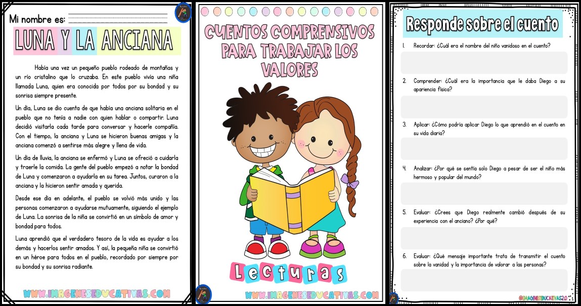 CUENTOS COMPRENSIVOS PARA TRABAJAR LOS VALORES – Imagenes Educativas