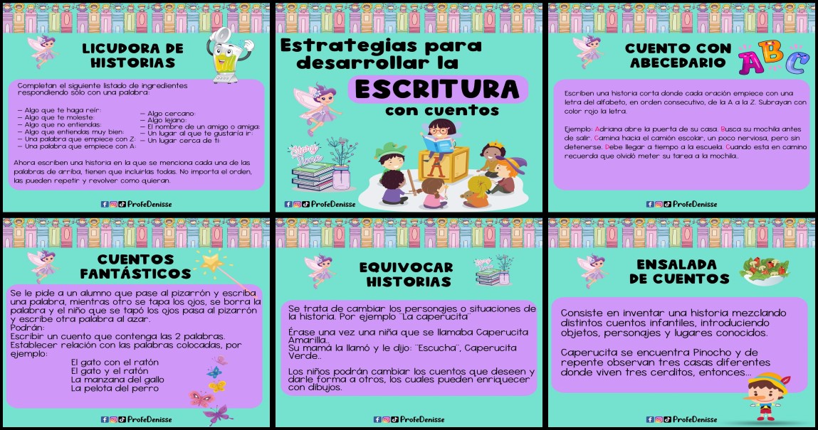 ESTRATEGIAS PARA DESARROLLAR LA ESCRITURA CON CUENTOS – Imagenes Educativas