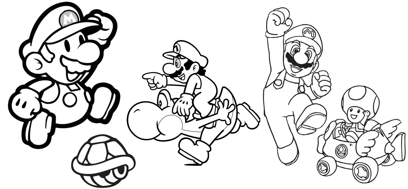 Super Mario y sus amigos 40 páginas listas para colorear – Imagenes ...
