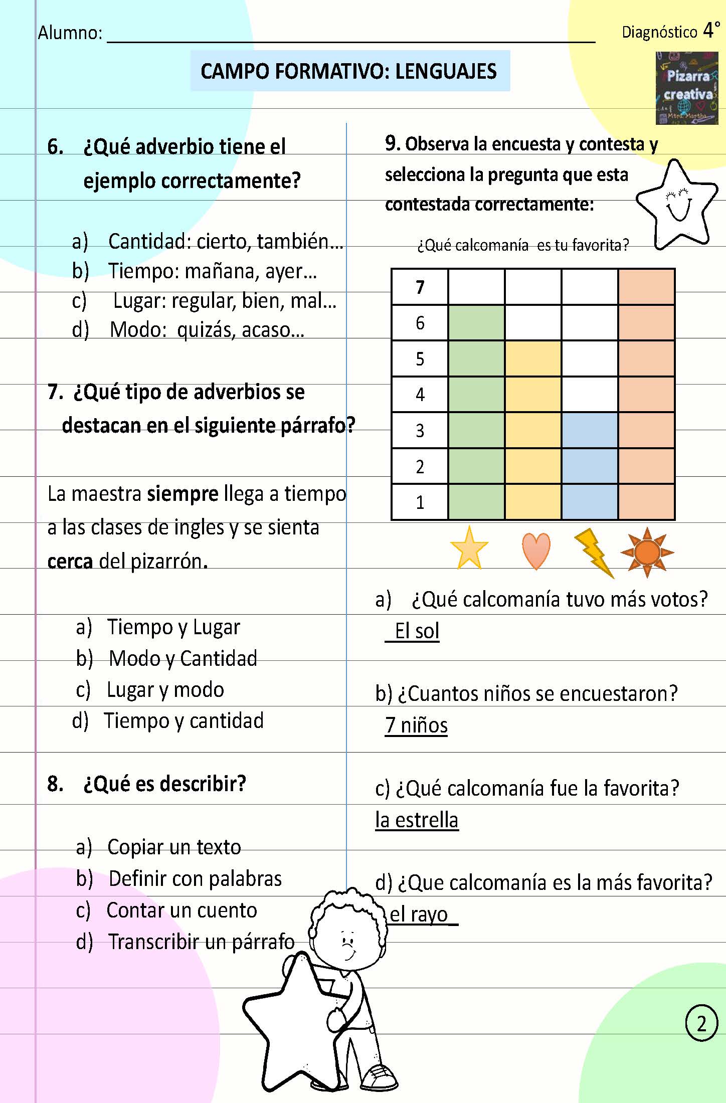 EXAMEN DIAGNÓSTICO PARA 4°GRADO Y 4º DE PRIMARIA 2023-2024 - Imagenes ...