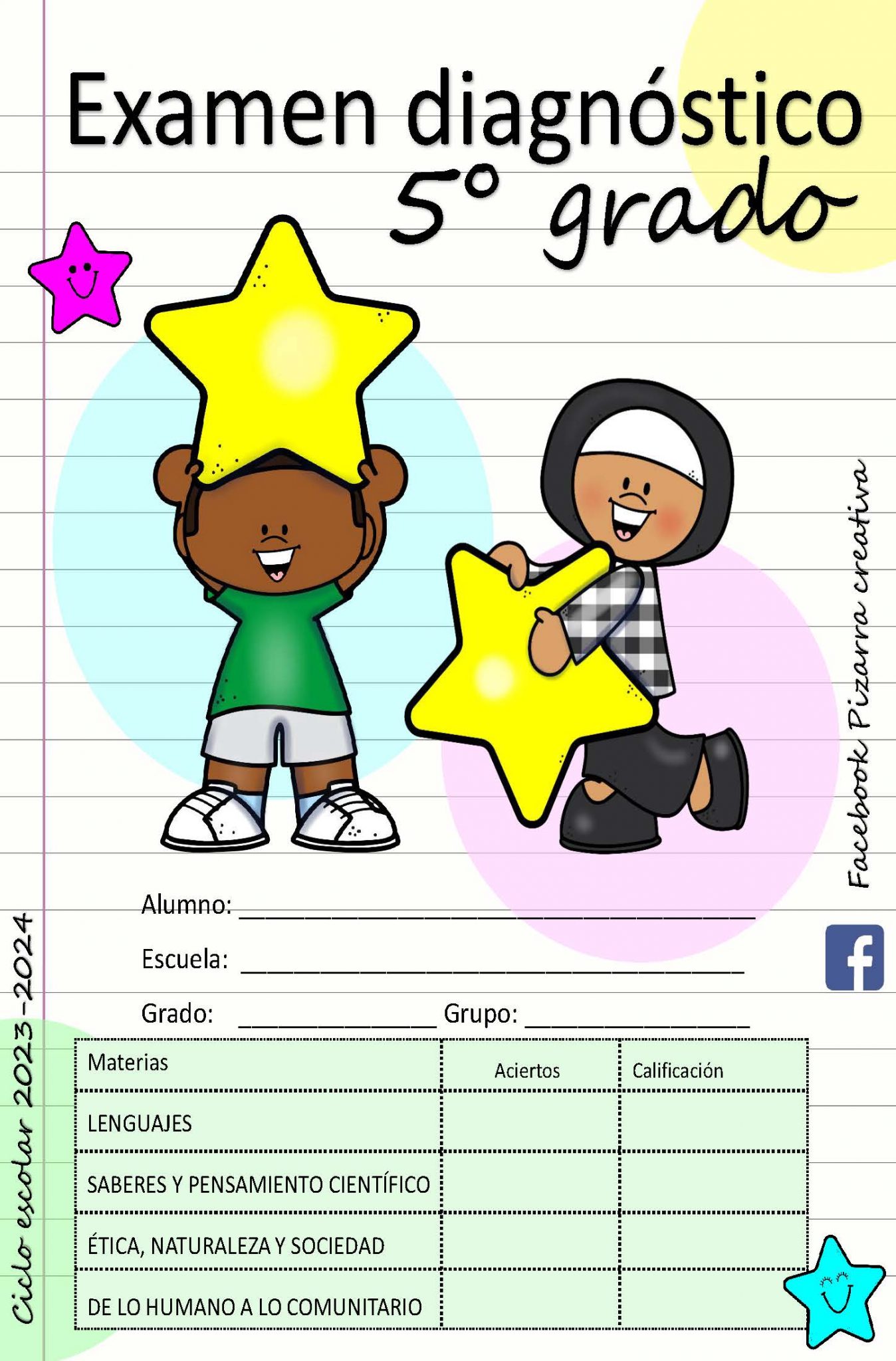 EXAMEN DIAGNÓSTICO PARA 5°GRADO Y 5º DE PRIMARIA 2023-2024 - Imagenes