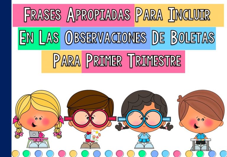 Frases apropiadas para incluir en las observaciones de boletas para