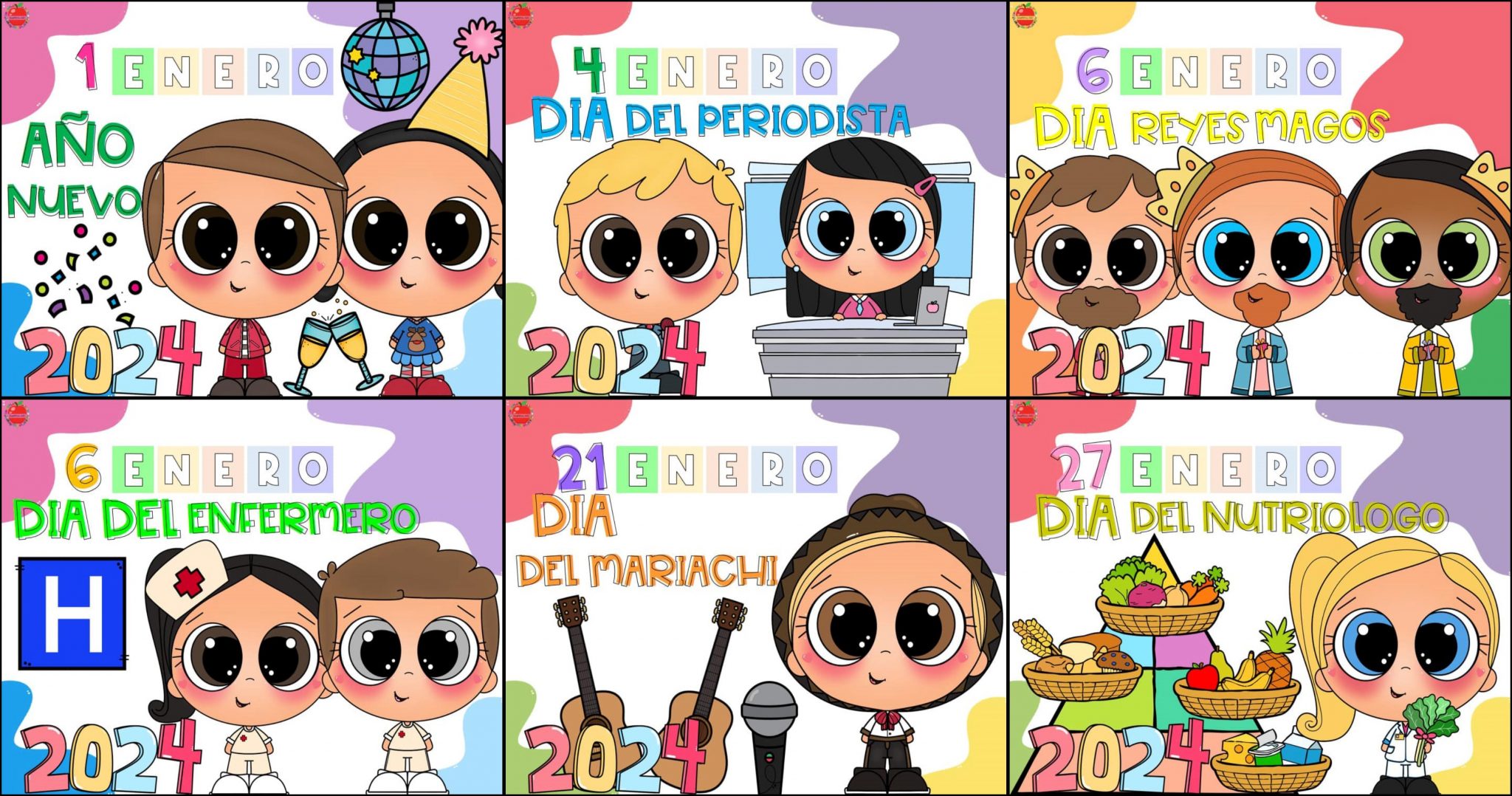 Calendario 2024 mis dise os preescolar imagenes educativas