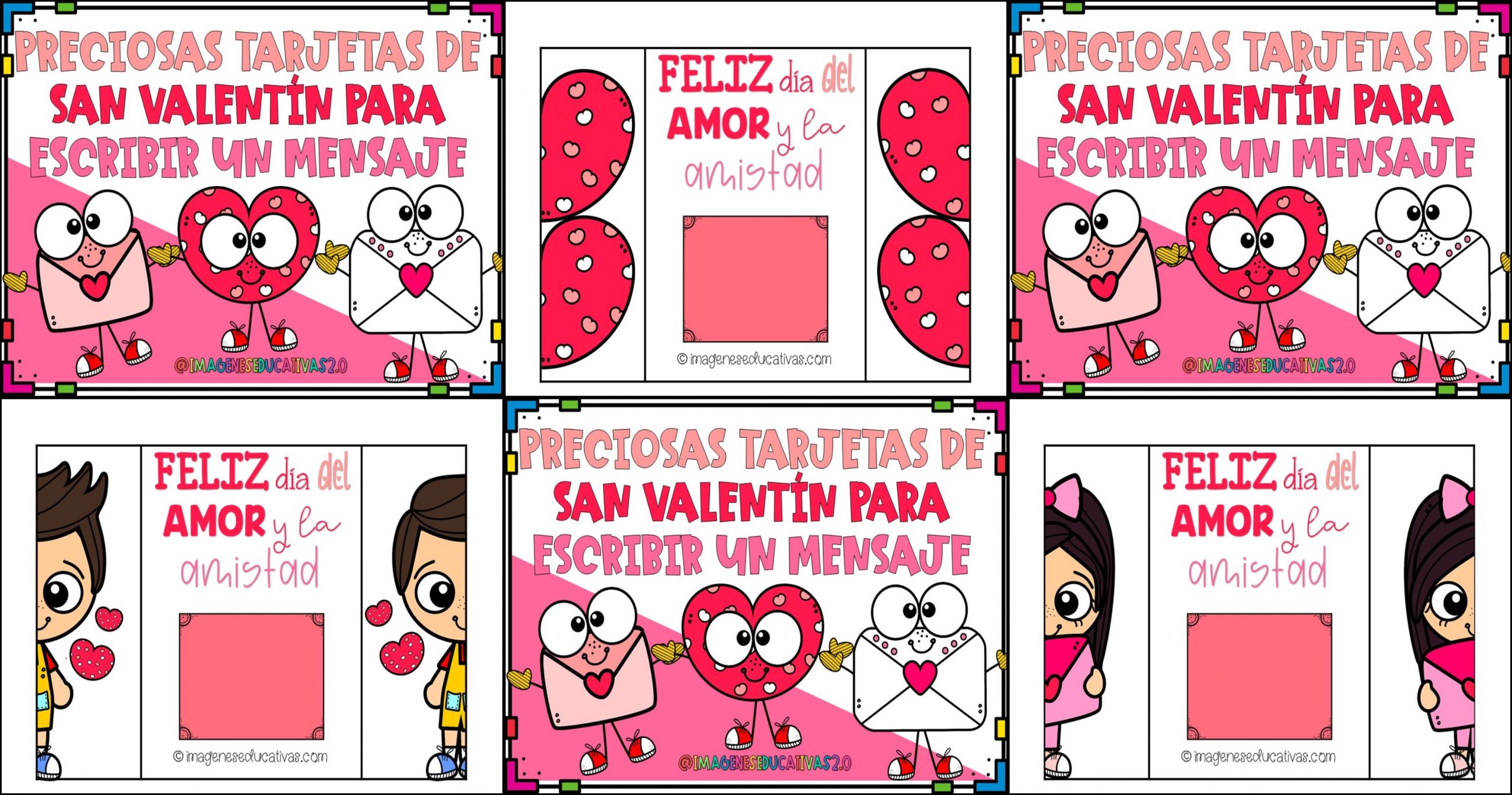 PRECIOSAS TARJETAS DE SAN VALENTÍN PARA ESCRIBIR UN MENSAJE – Imagenes  Educativas