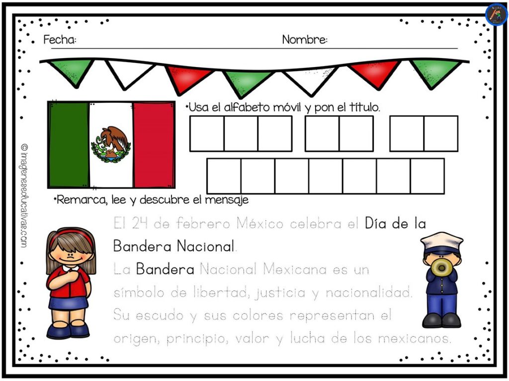 ACTIVIDADES PARA TRABAJAR EL DÍA DE LA BANDERA MEXICANA 24 DE FEBRERO