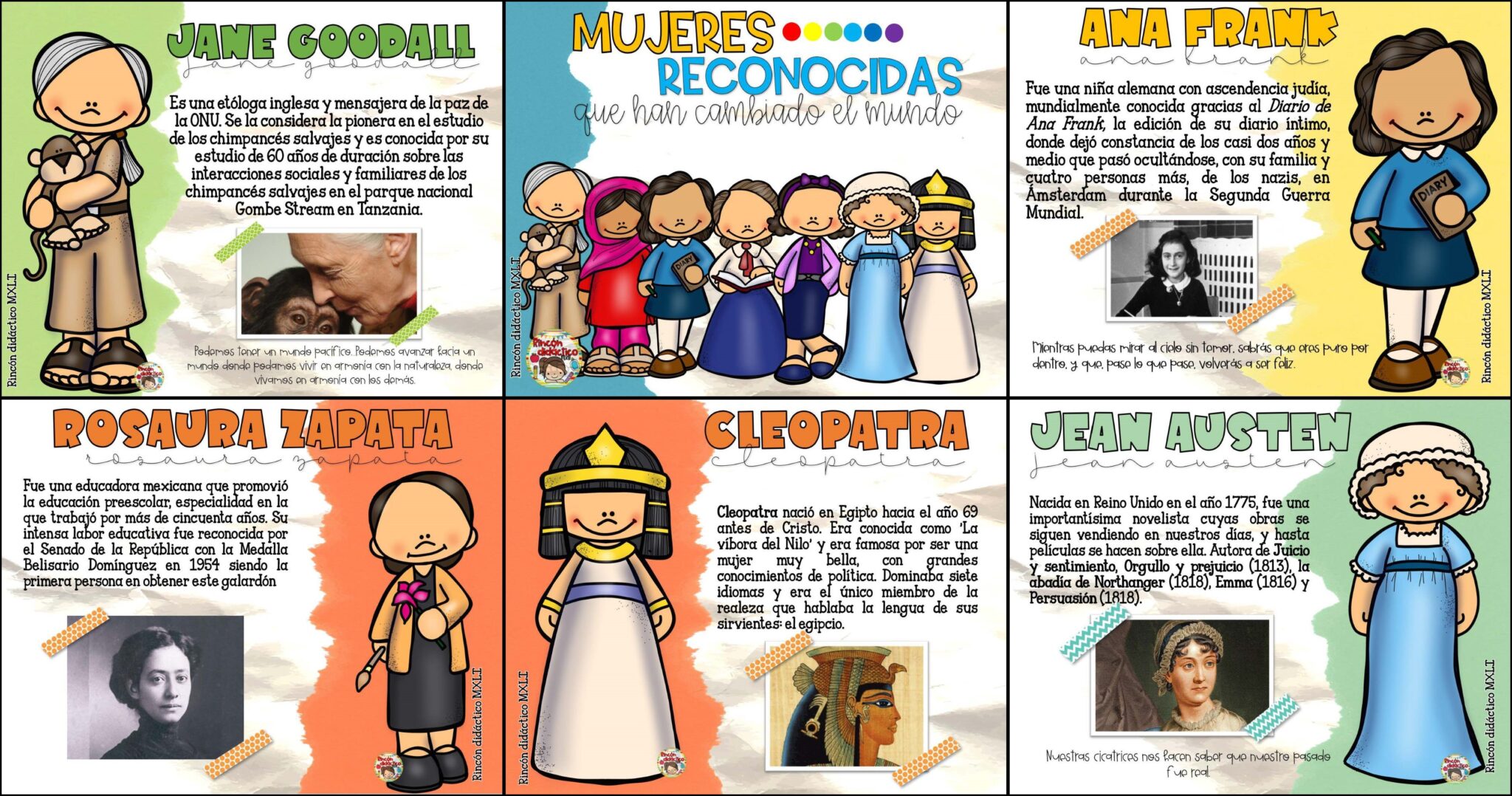 8 de Marzo Fichas Mujeres que han cambiado el mundo - Imagenes Educativas