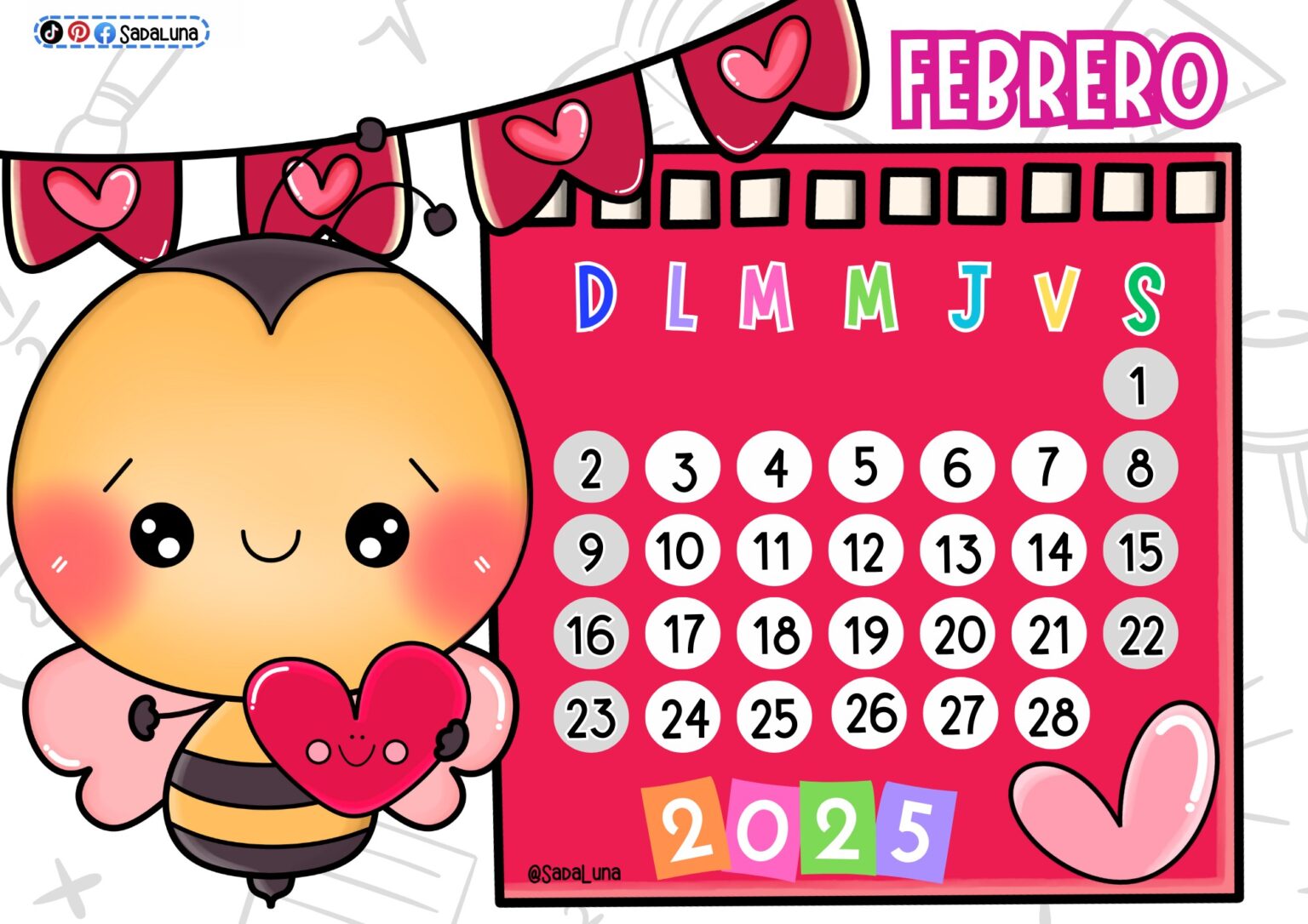 Planificador y calendario mes de FEBRERO 2025 (1) Imagenes Educativas