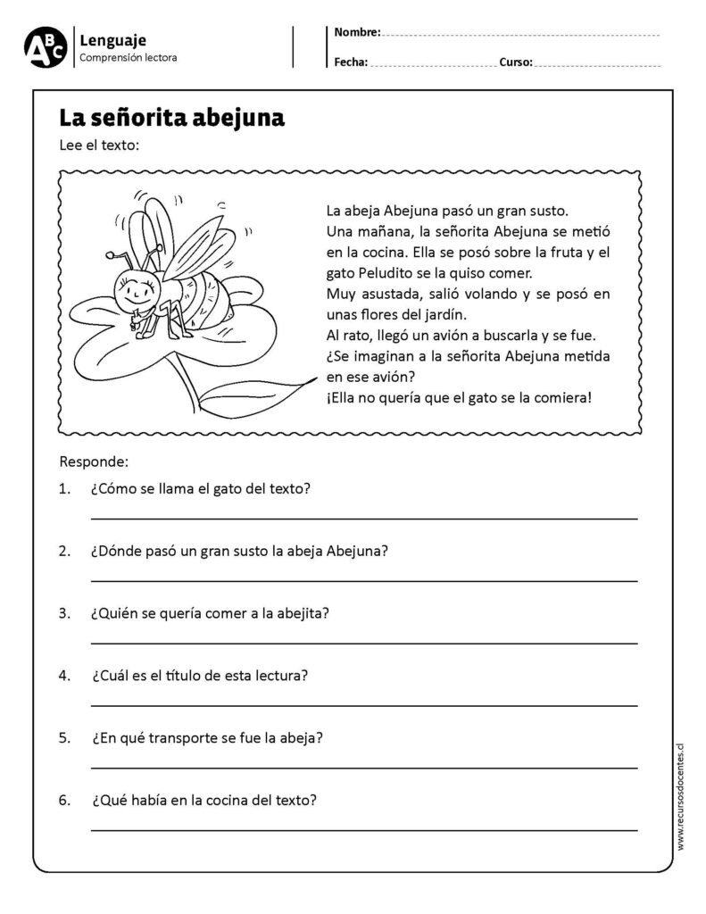 40 fichas de compresión lectora primer ciclo - Imagenes Educativas