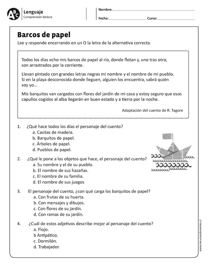 40 fichas de compresión lectora primer ciclo - Imagenes Educativas