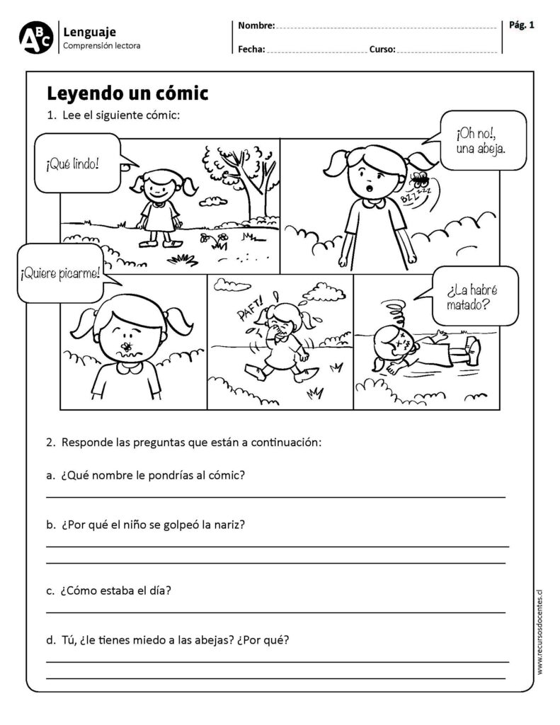 40 fichas de compresión lectora primer ciclo - Imagenes Educativas