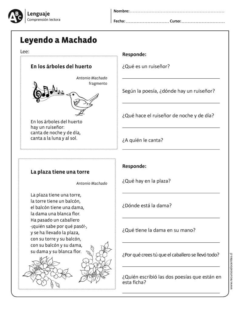 40 fichas de compresión lectora primer ciclo - Imagenes Educativas