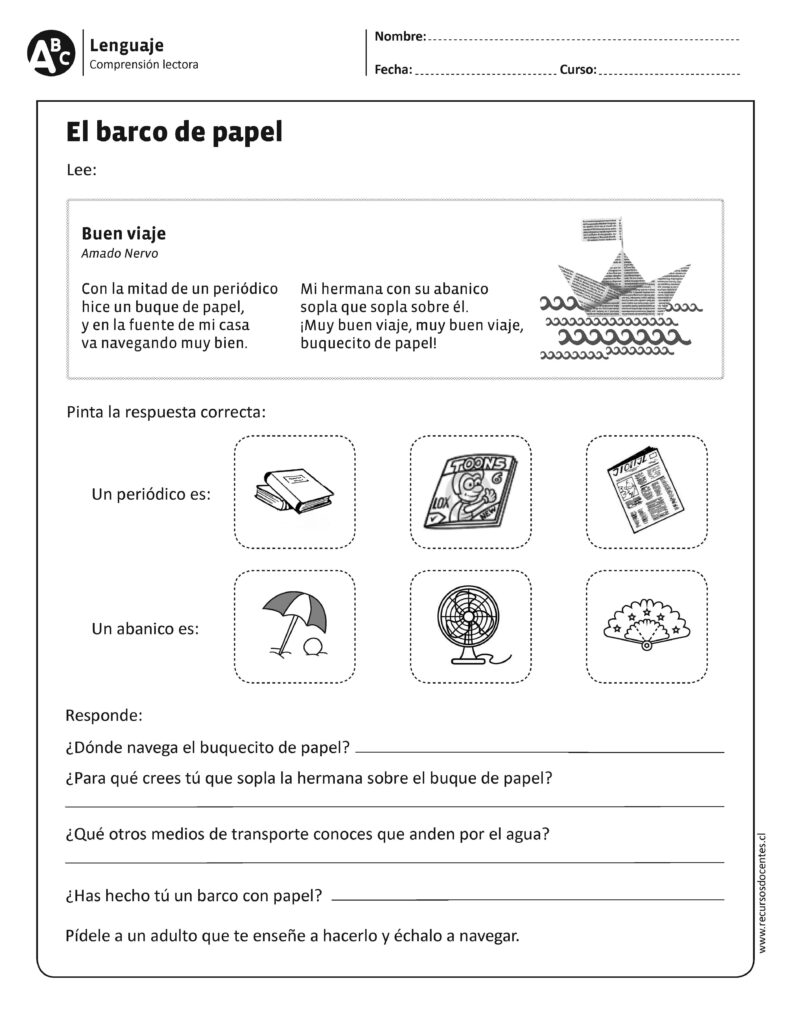 40 fichas de compresión lectora primer ciclo - Imagenes Educativas