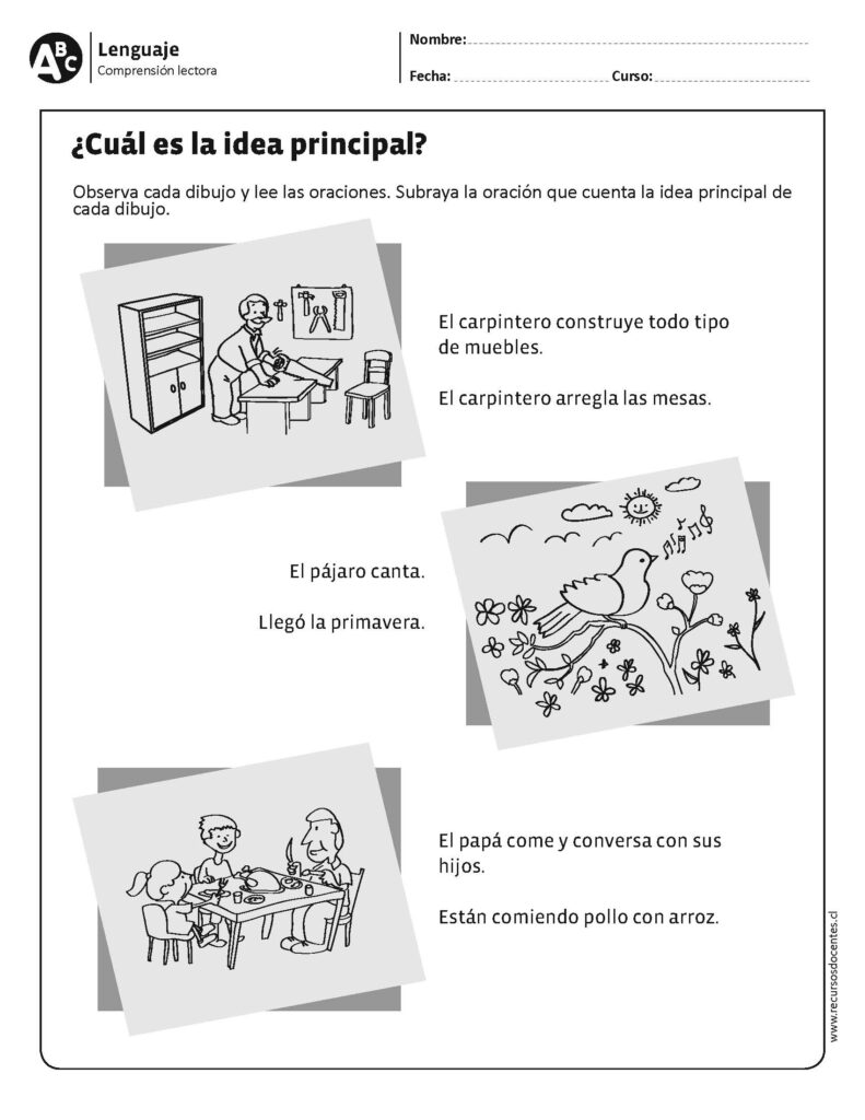 40 fichas de compresión lectora primer ciclo - Imagenes Educativas