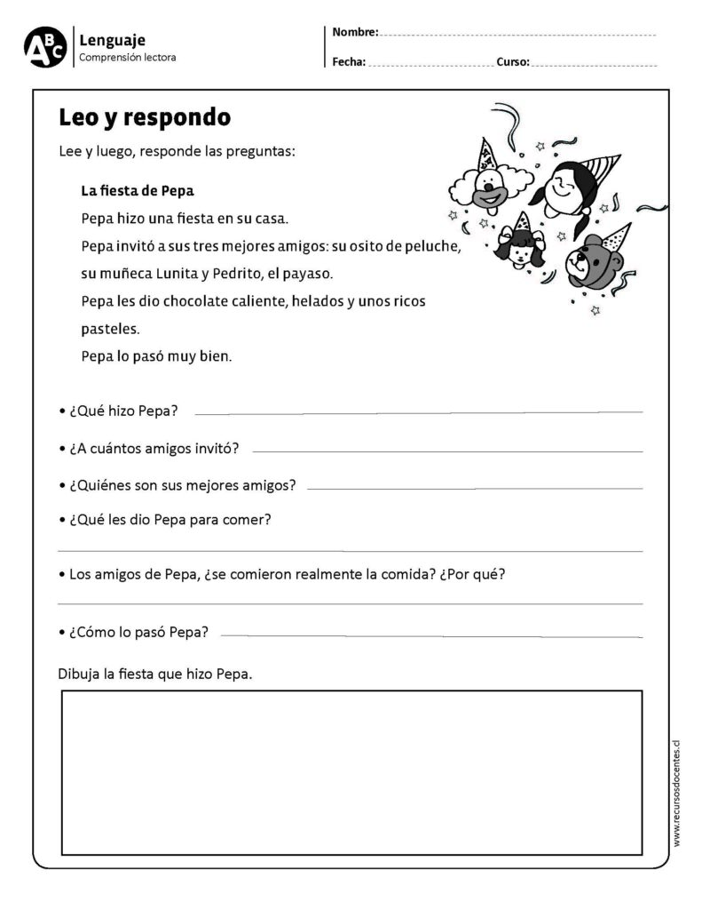 40 fichas de compresión lectora primer ciclo - Imagenes Educativas