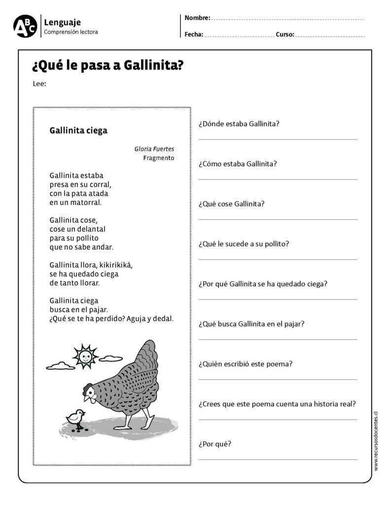 40 fichas de compresión lectora primer ciclo - Imagenes Educativas