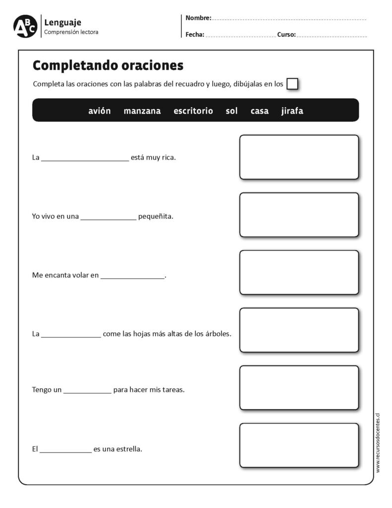 40 fichas de compresión lectora primer ciclo - Imagenes Educativas
