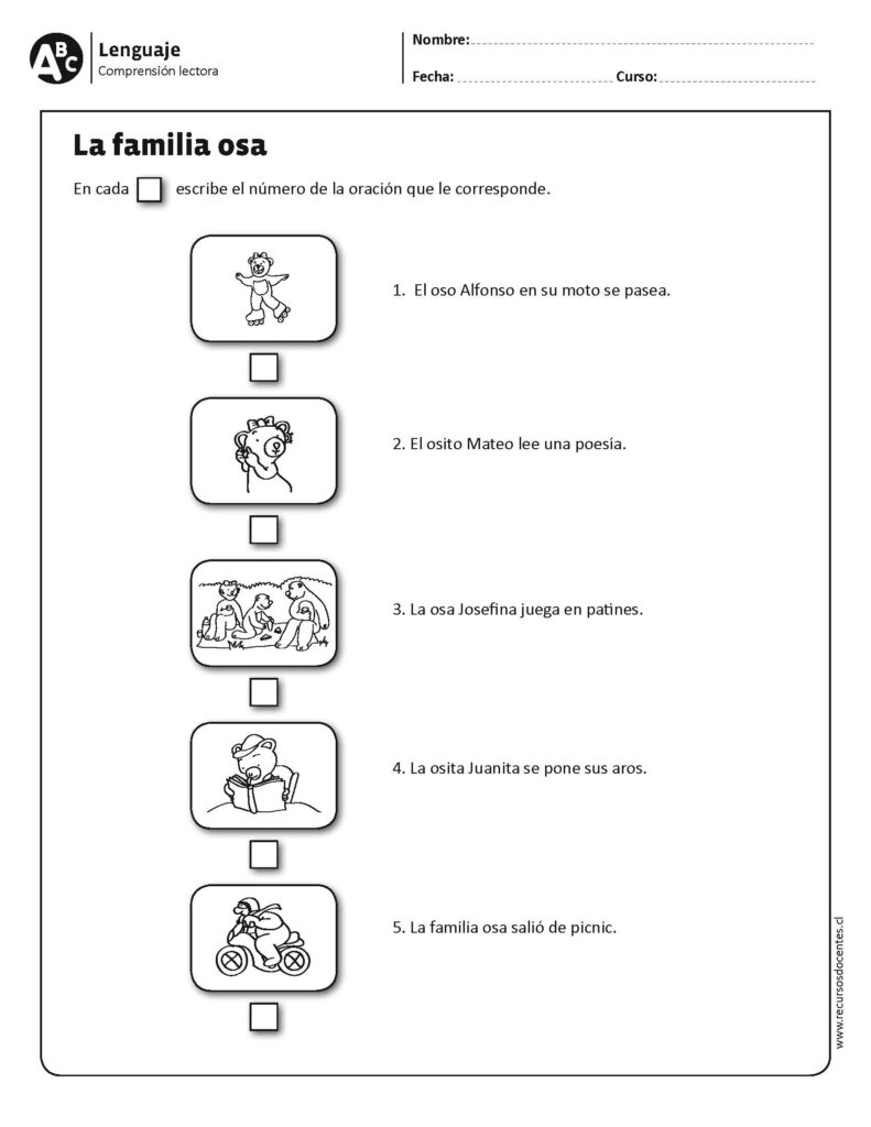 40 fichas de compresión lectora primer ciclo - Imagenes Educativas