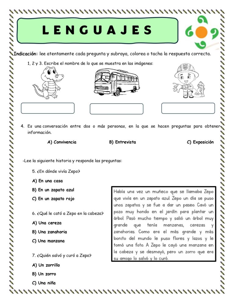 Segundo 2º Examen Del Segundo Trimestre 1º y 2º Grado - Imagenes Educativas