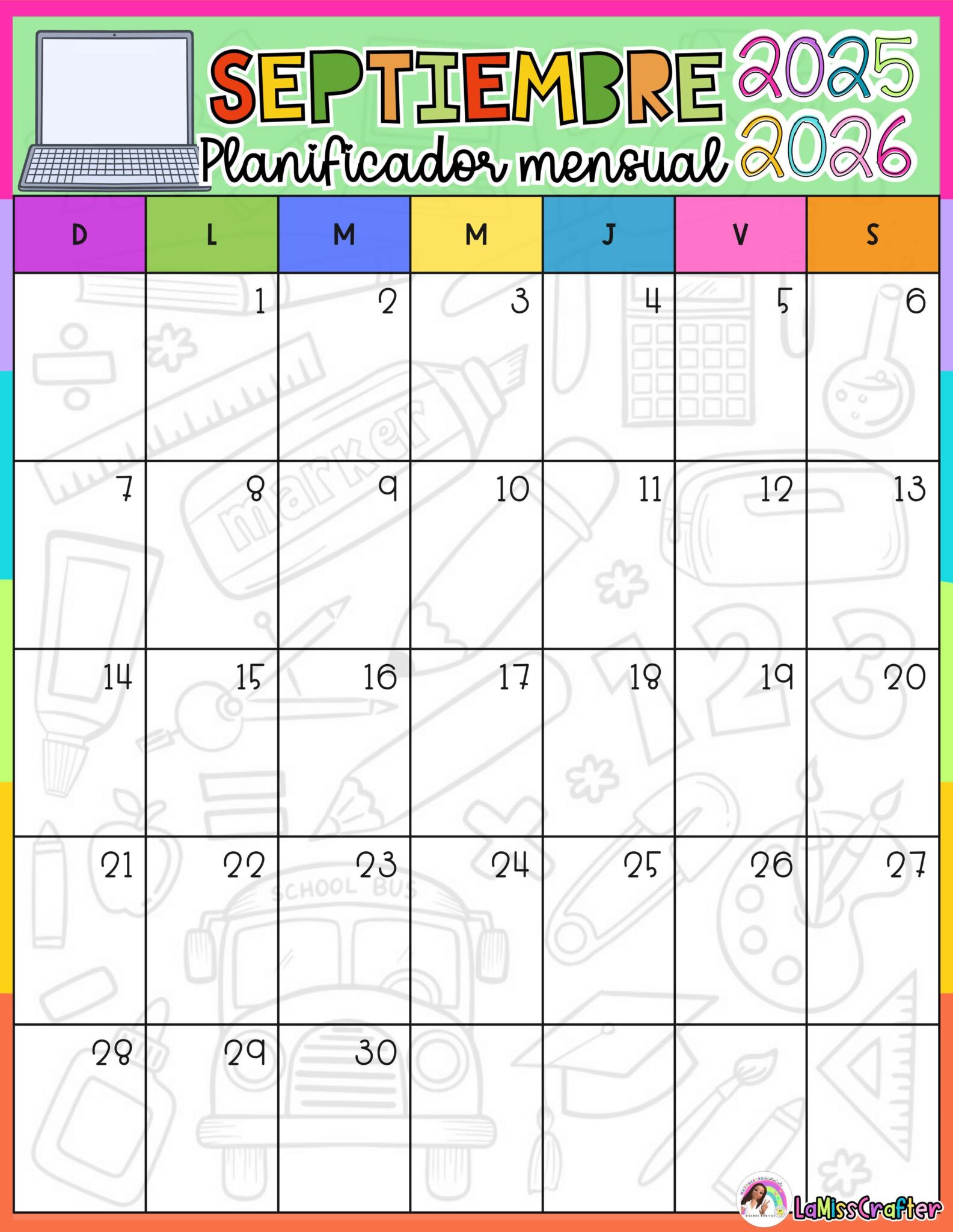 Agenda Escolar 2025-2026 para maestras y maestros 350 PÁGINAS ...