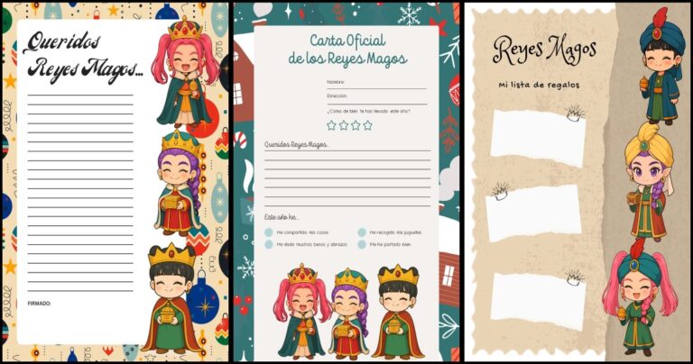 Plantillas de cartas de Reyes Magos para imprimir - Imagenes Educativas