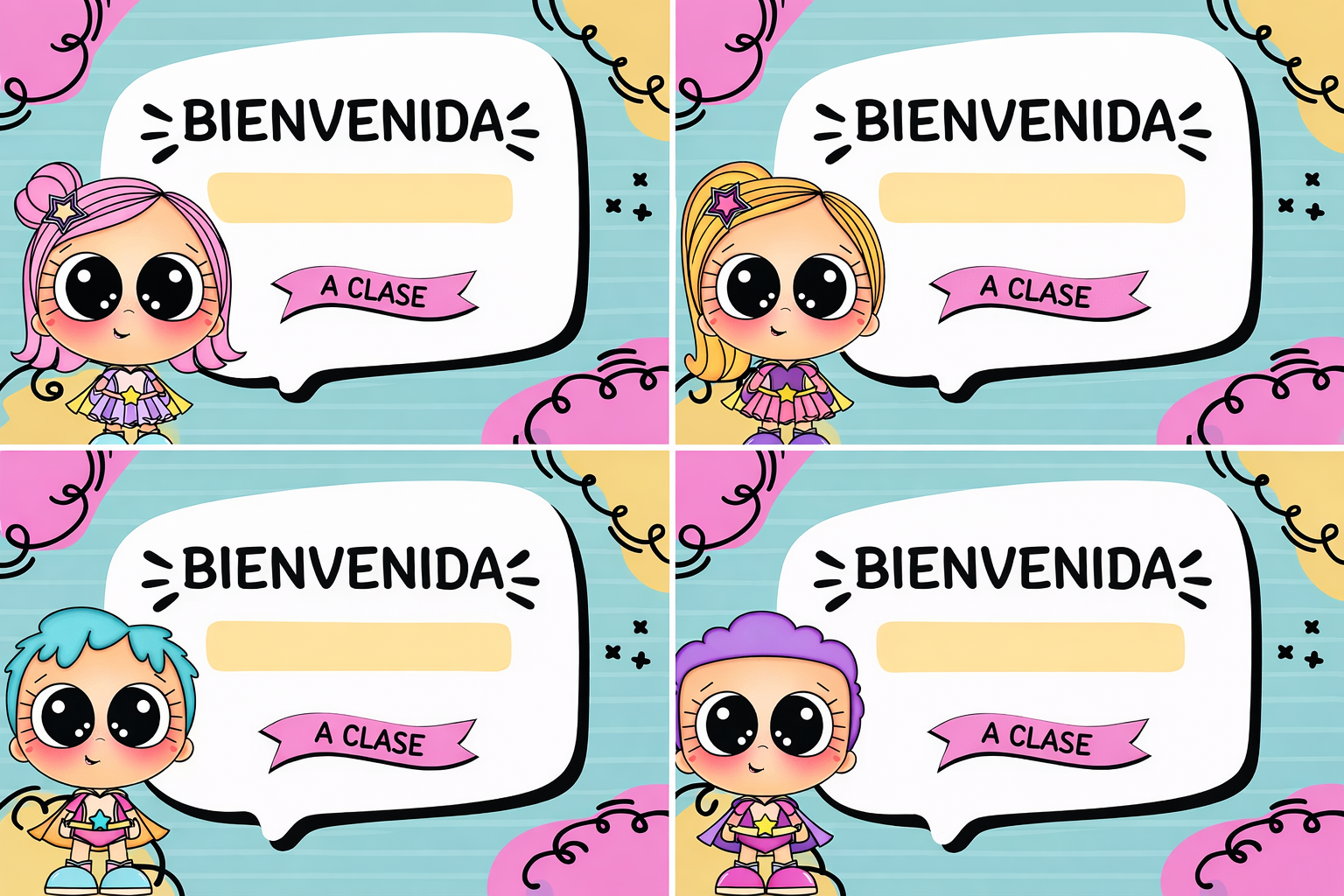 Carteles de bienvenida a clase - Imagenes Educativas