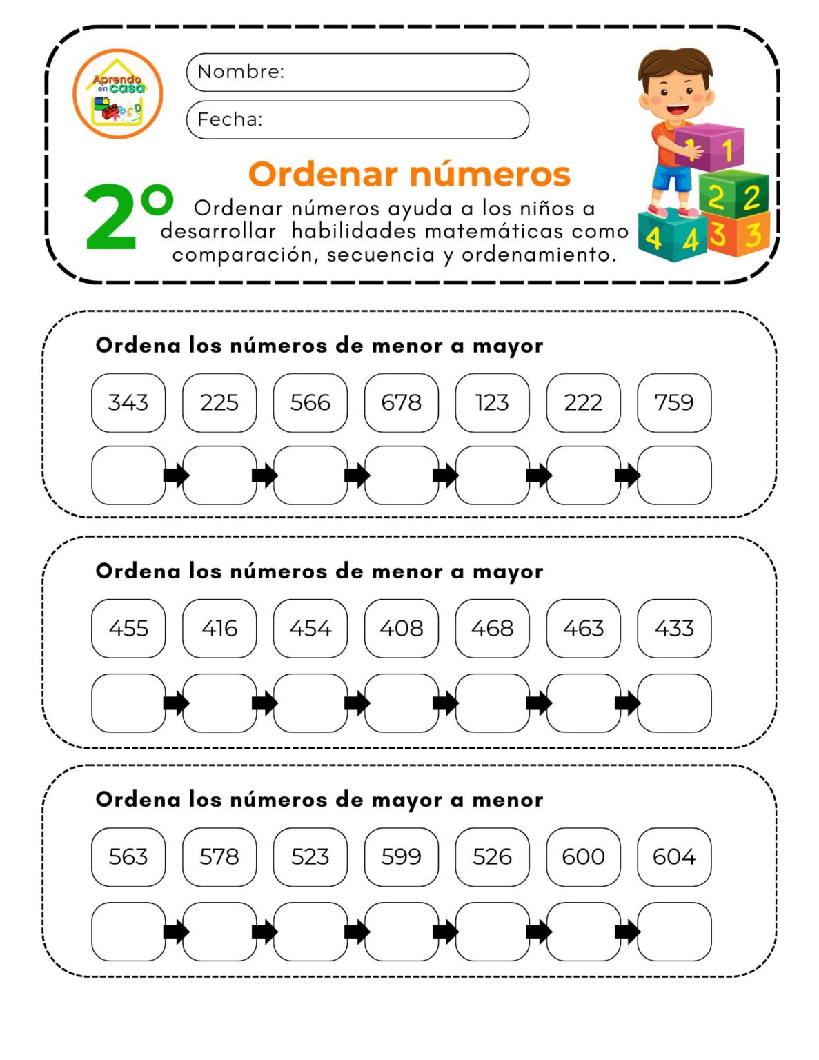 Fichas matemáticas para Educación Primaria - Imagenes Educativas