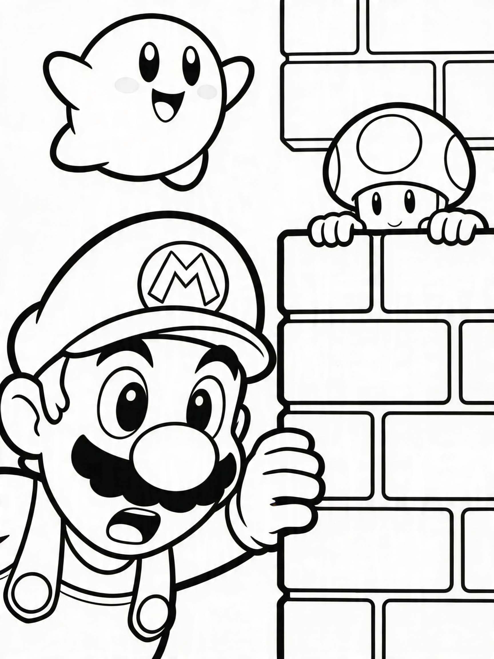Libro para colorear Super Mario Galaxy - Imagenes Educativas