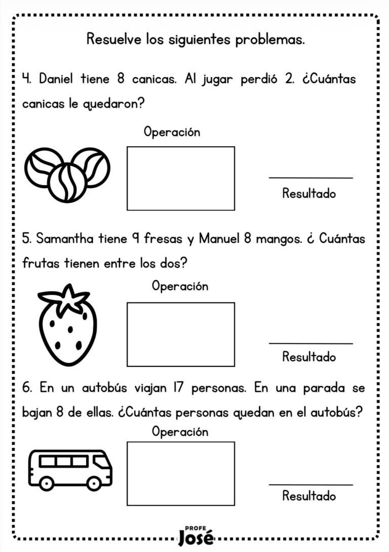 Problemario matemático para 1º y 2º de Primaria - Imagenes Educativas