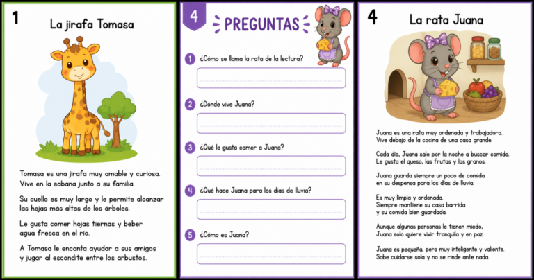 Fichas de comprensión lectora nivel básico - Imagenes Educativas
