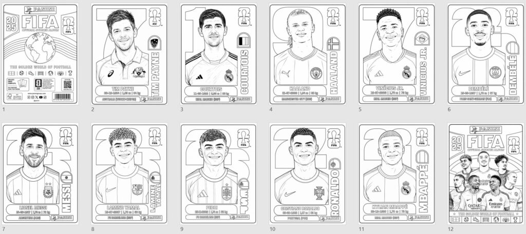  lbum De Estrellas Del Mundial 2026 Cromos Para Colorear Imagenes 